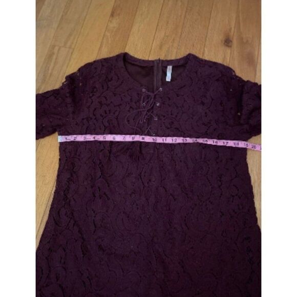 Xhilaration women's Purple Lace Long Sleeve lined Tunic Dress size large - Picture 5 of 10